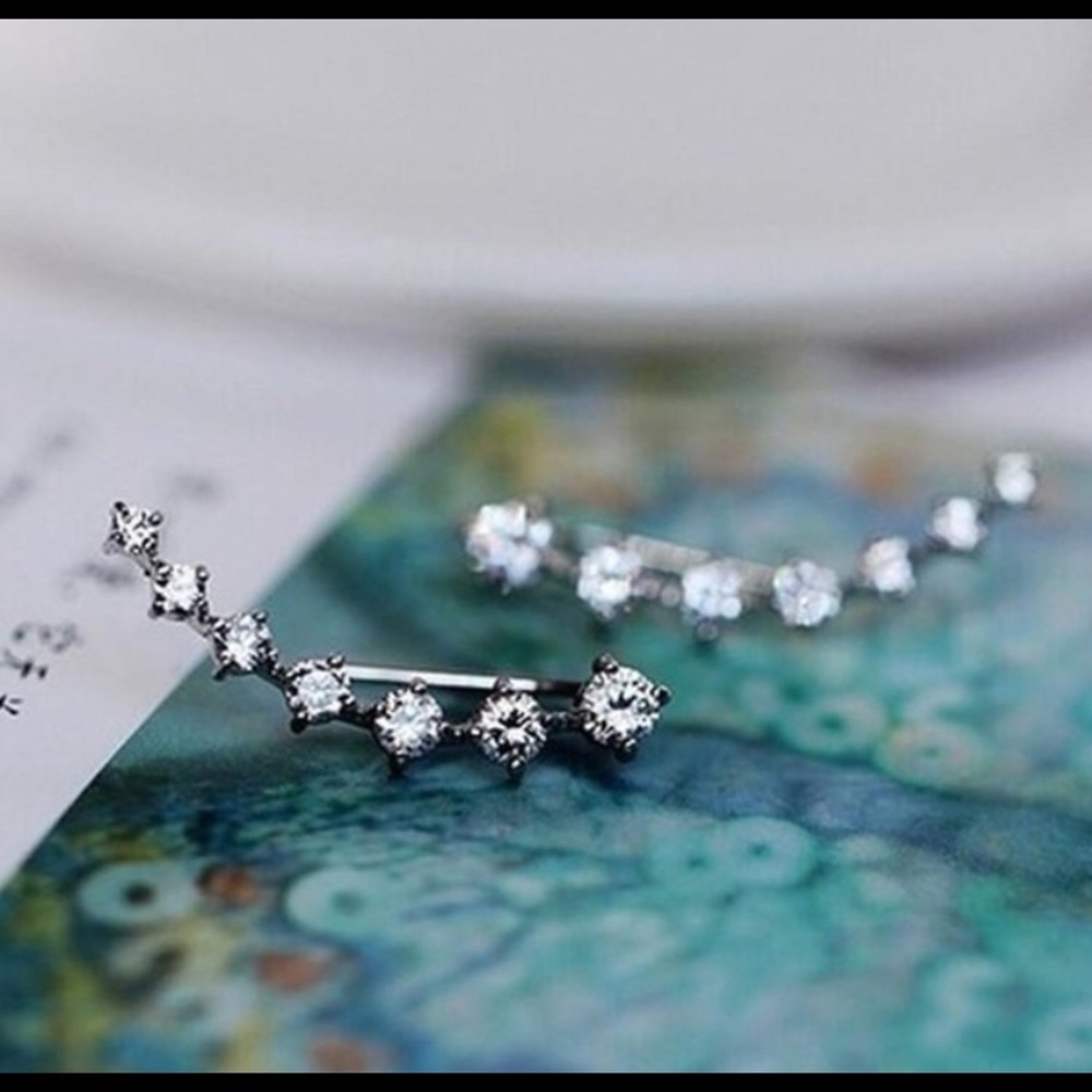 Silver OR Gold Ear Crawler Earrings